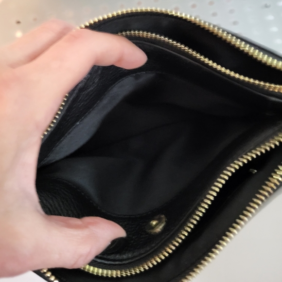 DANIER BLACK LEATHER CLUTCH - Picture 4 of 5